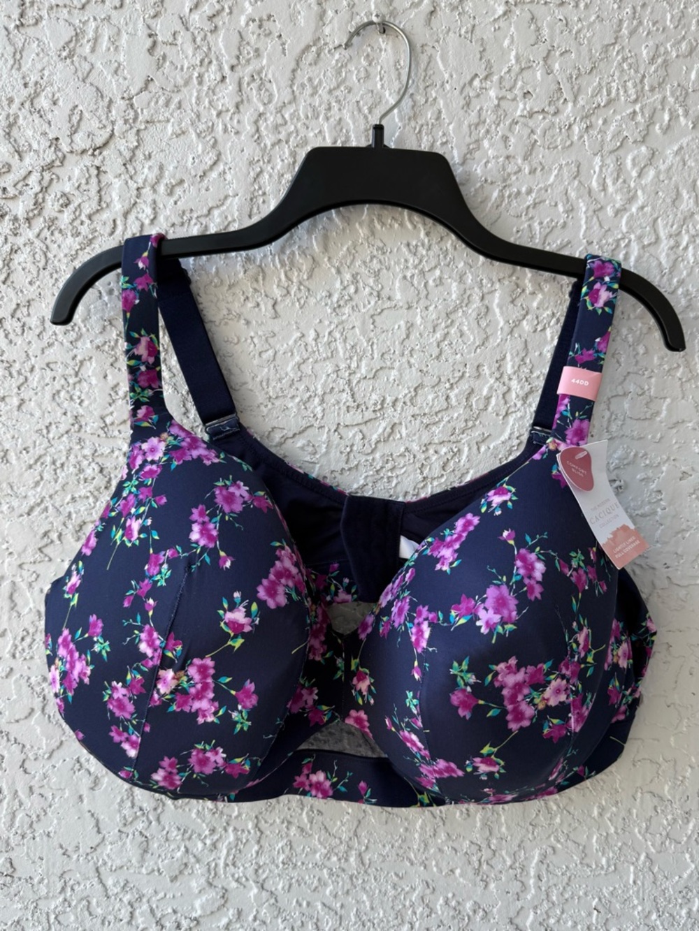 Cacique Comfort Bliss Floral Lightly Lined No-Wire Bra size 44D
